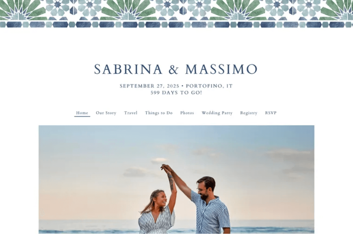 the knot wedding registry couple website